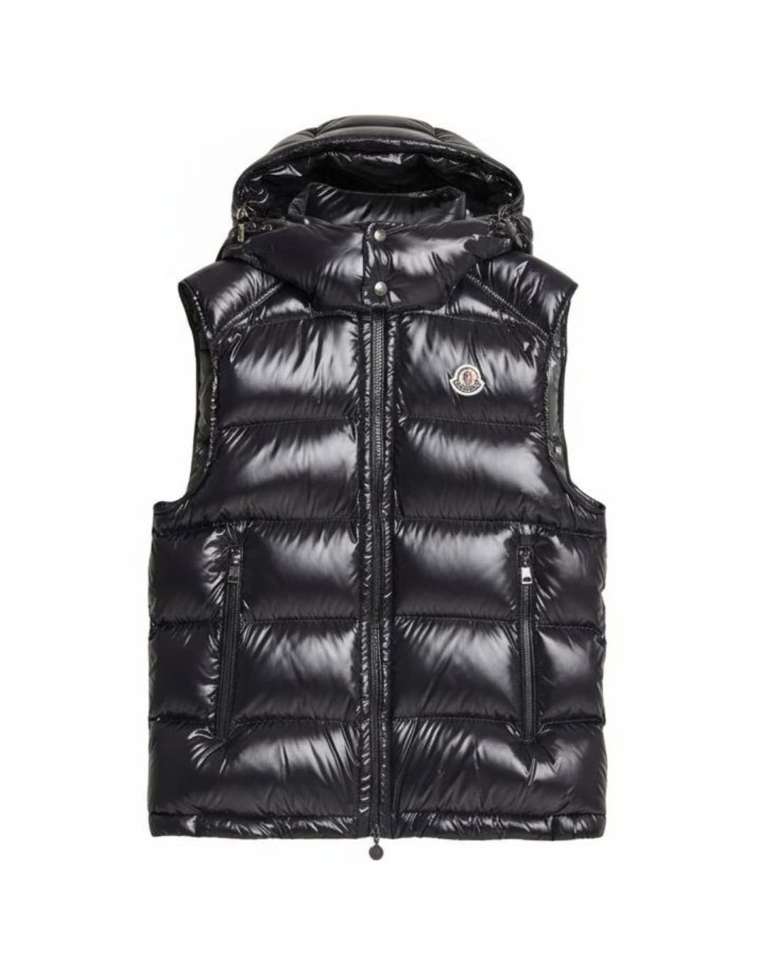 Mens Moncler Bormes Padded Puffer Vest Hooded Gilet Black