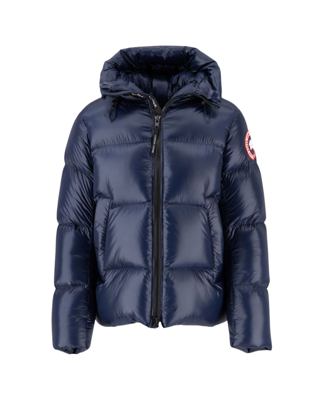 Mens Canada Goose Crofton Puffer Padded Classic Label Jacket Navy Blue