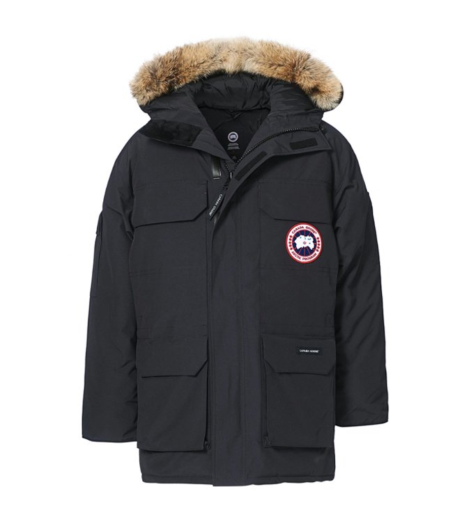 Mens Canada Goose Classic Label Logo Patch  Expedition Parka Black