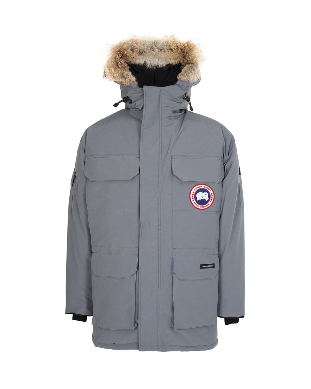 Mens Canada Goose Classic Label Logo Patch  Expedition Parka Grey