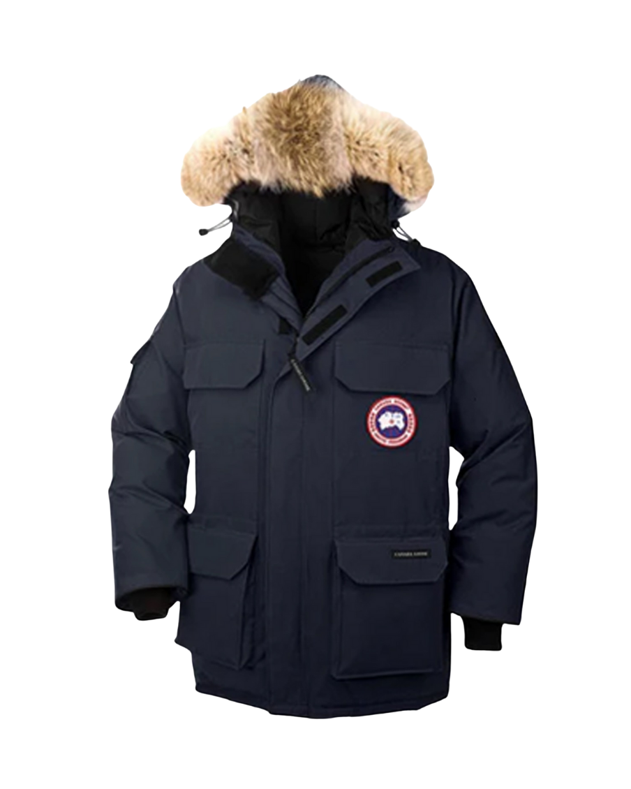 Mens Canada Goose Classic Label Logo Patch  Expedition Parka Navy Blue