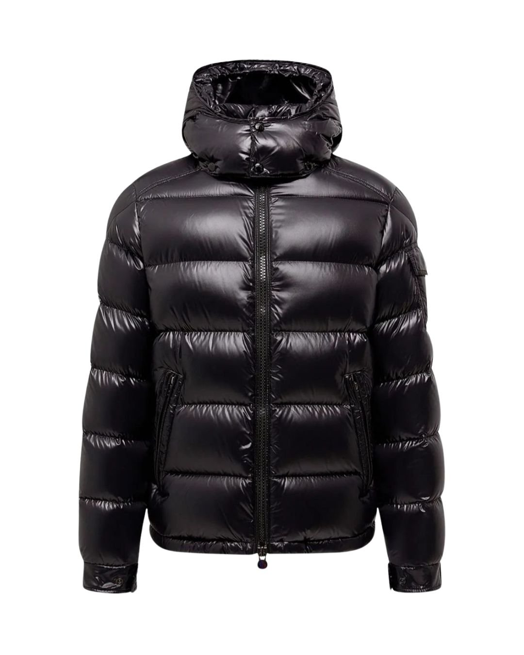 Men's Black Moncler Maya Hooded Short Padded Jacket