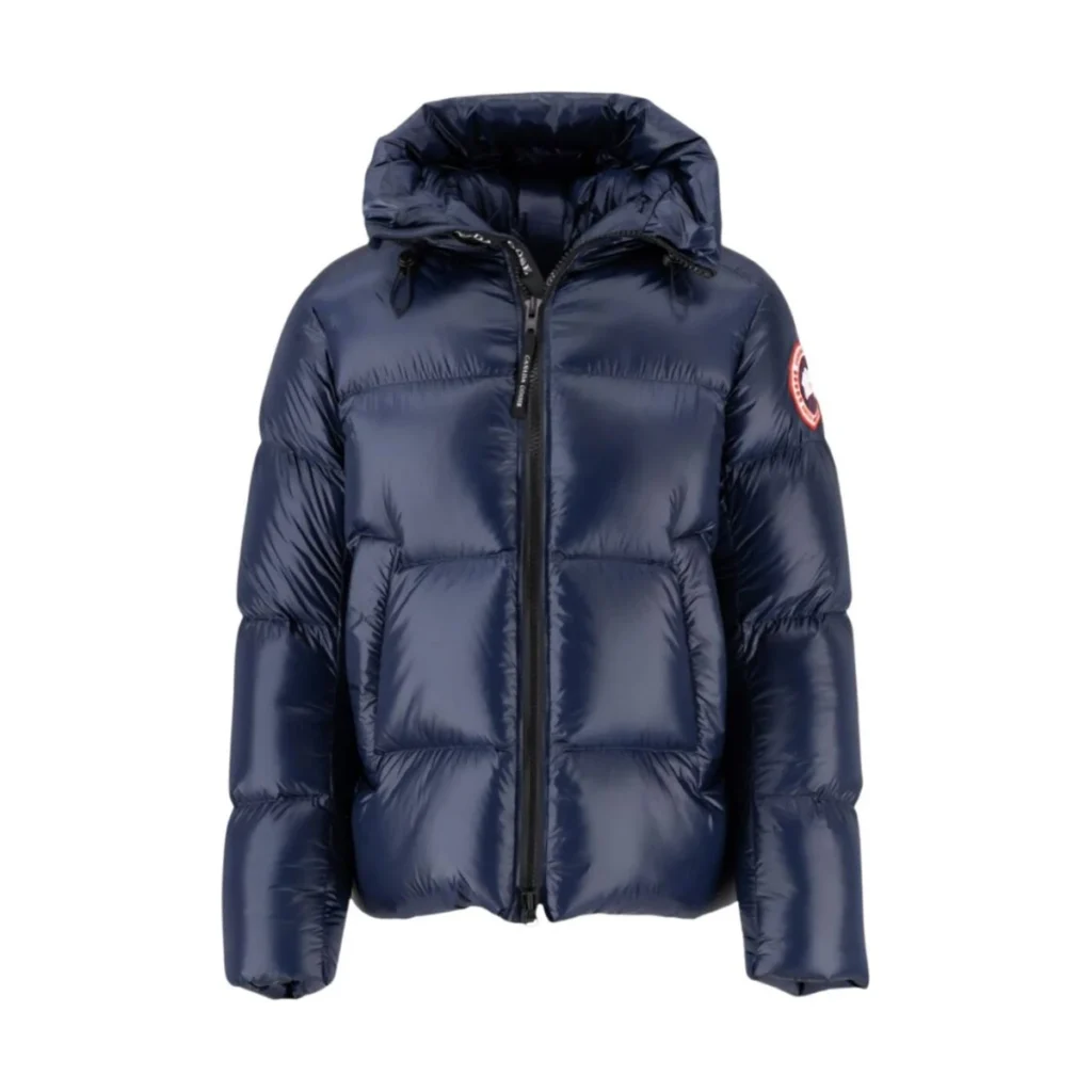 Mens Canada Goose Crofton Puffer Padded Classic Label Navy Blue Puffer Jacket