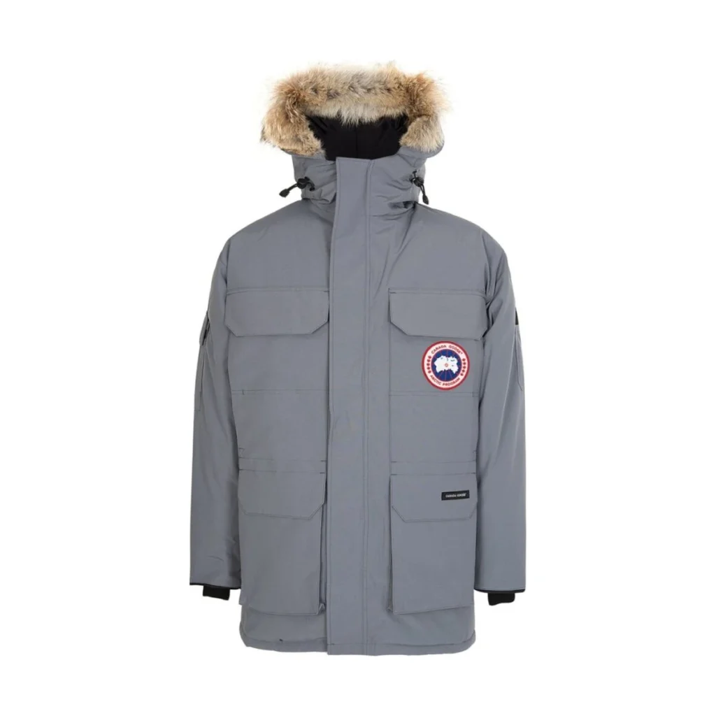 Mens Canada Goose Classic Label Logo Patch  Expedition Grey Parka Jacket