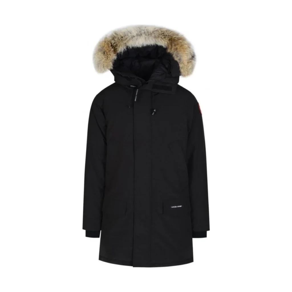 Mens Canada Goose Langford Fur Hooded Classic Label Black Parka Jacket