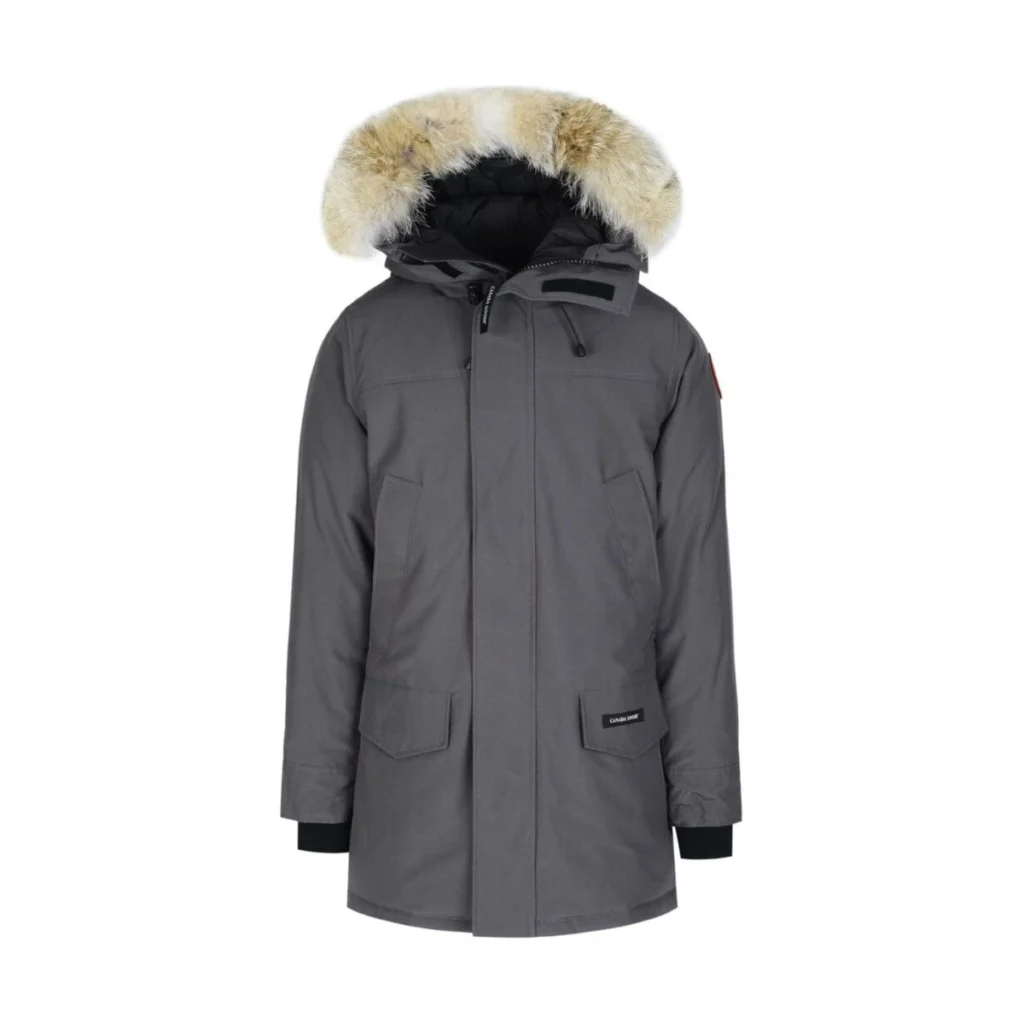 Mens Canada Goose Langford Fur Hooded Classic Label Parka Grey