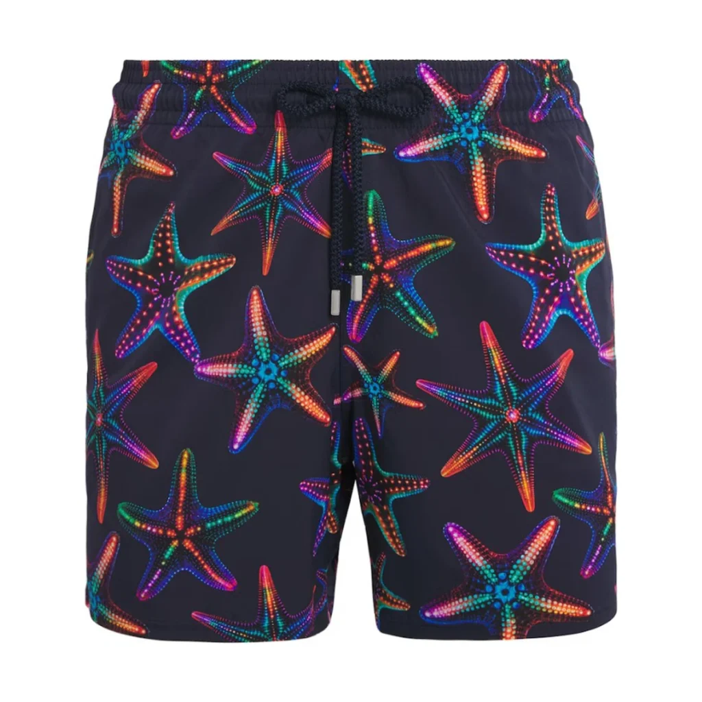 Mens Vilebrequin Navy Moorise Disco Starfish Print Swim Beach Shorts